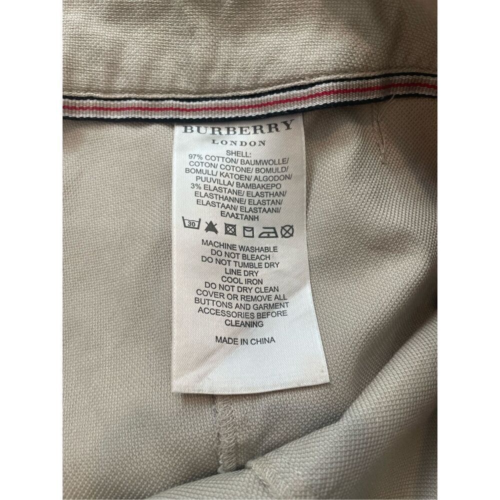 Burberry Equestrian style Pant Size 10 Khaki Flat front - Picture 5 of 5
